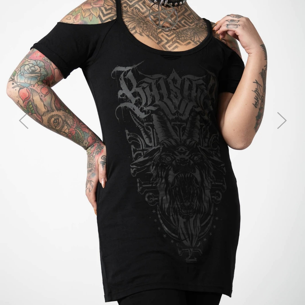 Bellow Distress Top, Small NWT